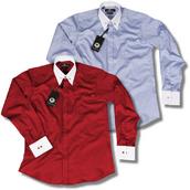 View Item Claudio Lugli Mod 60's Contrast Classic Pointed Collar Bar Pin L/S Shirt
